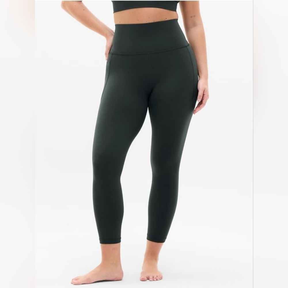 Athleta Salutation Stash  Green High-Rise Leggings Size XS